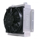 Fluid Cooler 18 Row Hi-Flow Racing Remote with Low Profile Fan, 7/8-14 UNF O-ring
