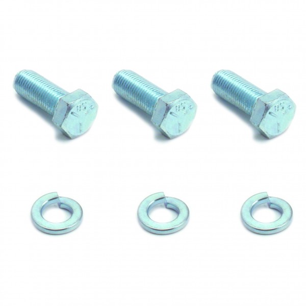 Chevrolet Pulley Crankshaft Hex Hed Grade 5 Bolts 3/8" x 1" + Washers Set 3