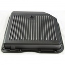 Transmission Pan GM Turbo 350 Black Finned Milled Alloy Gasket Bolts Hardware