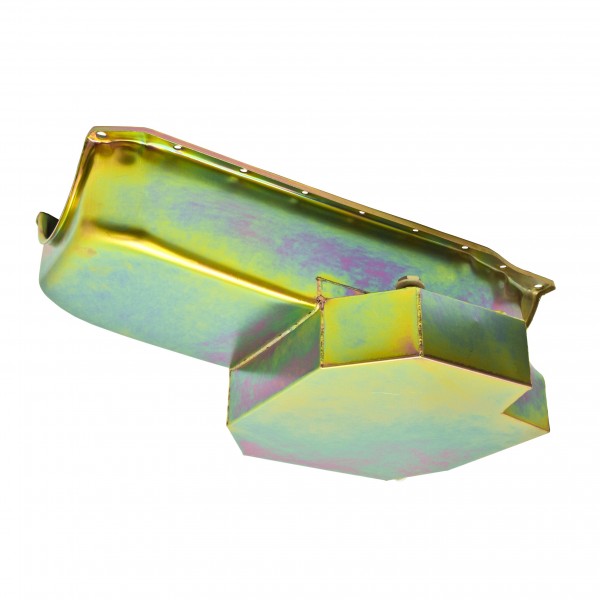Oil Pan Chevrolet Sm Block 283-350 1986 on Extra Capacity 1pce Rear Main Zinc