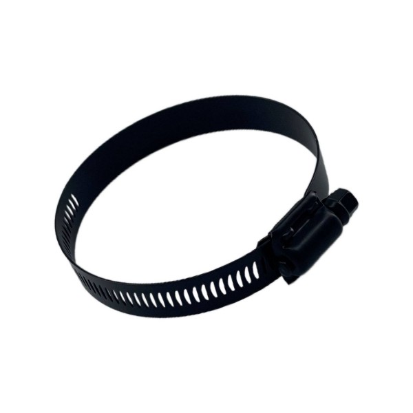Single Stainless Steel Worm Gear 40-64mm Band Hose Clamp - Black