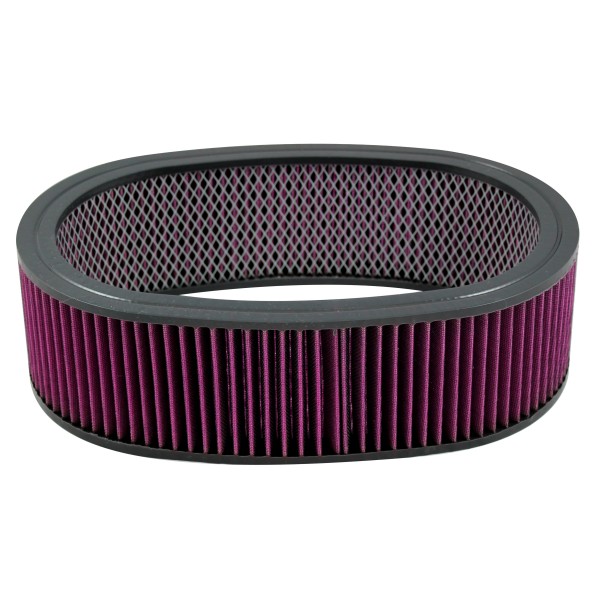 Air Cleaner Filter Element Red 15" Long 4" Tall Oval High Performance Cotton