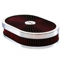 Oval Extraflow Chrome Edge Red Air Cleaner 12"x 2" Holley Edelbrock Quadrajet