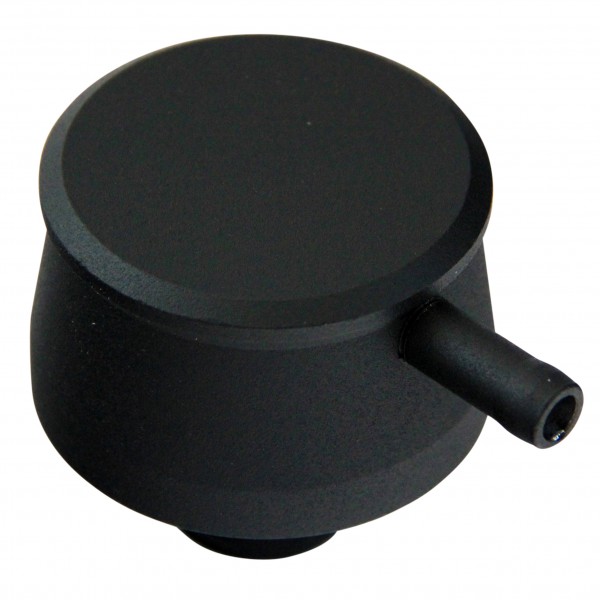 Valve Cover Breather Cap Push In 1"(25mm) Neck Alloy Black Smooth with Pcv