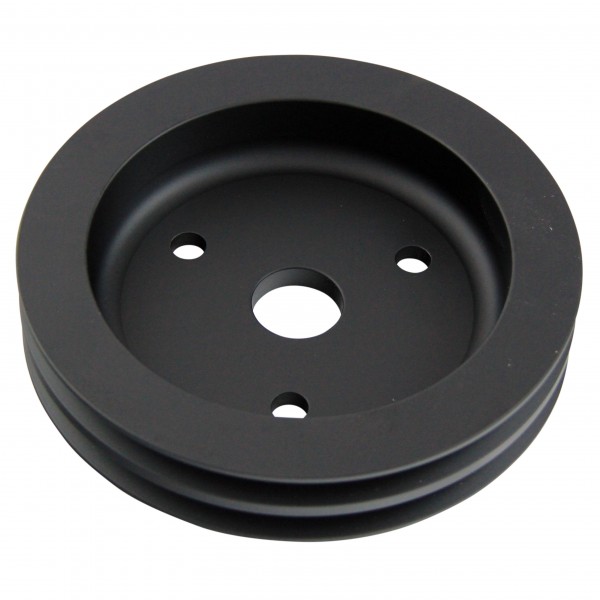 Pulley Crankshaft Double Groove Swp Black Alloy Small Block Chevrolet 265-400
