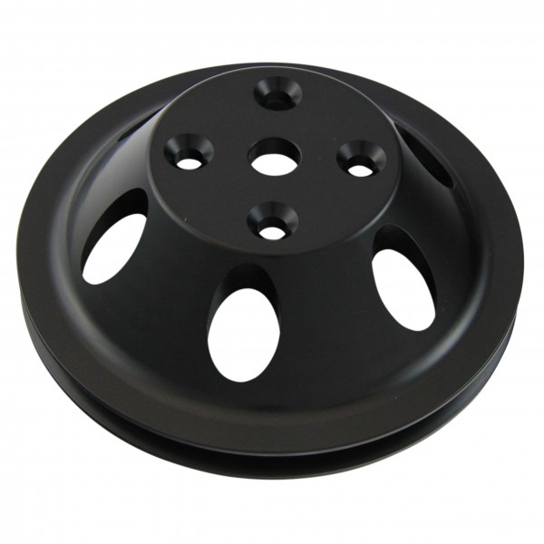 Pulley Water Pump Single Groove Lwp Black Alloy Small Block Chevrolet 265-400