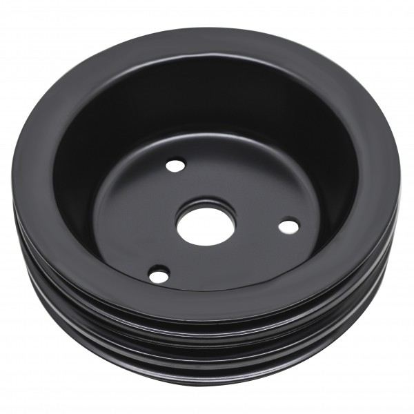 Pulley Crankshaft Triple Groove Swp Black Steel Small Block Chevrolet 265-400