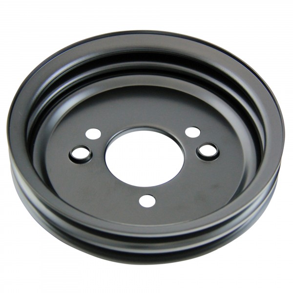 Pulley Crankshaft Double Groove Swp Black Steel Big Block Chevrolet 396-454