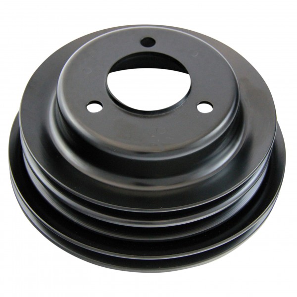 Pulley Crankshaft Triple Groove Lwp Black Steel Big Block Chevrolet 396-454
