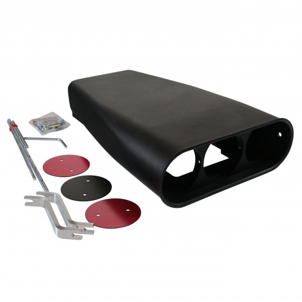 Street Scoop Plain (Mr Gasket Style) Bug Catcher Single/Dual Carb Black 20-1/2"