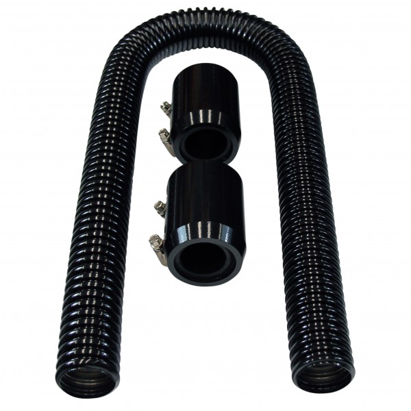 Radiator Flexible Hose Kit 36" long Black Stainless-Alloy 1-5/8"-1-1/2"-1-1/4"ID