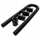 Radiator Flexible Hose Kit 48" long Black Stainless-Alloy 1-5/8"-1-1/2"-1-1/4"ID