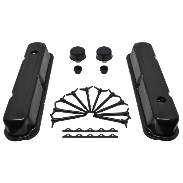 Chrysler Small Block 318-340-360 Engine Dress Up Kit Black Valve Covers