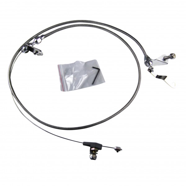 Kickdown Assembly Ford C-6 Braided Stainless Outer with hardware