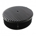 Black Alloy Full Finned Air Cleaner 14" x 4" Holley Edelbrock Black Cotton Filte