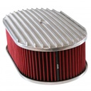 Oval Full Finned Air Cleaner 15" x 4" Holley Edelbrock Quadrajet Red Filter