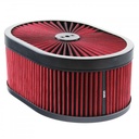 Oval Extraflow Black Edge Red Air Cleaner 12"x 4" Holley Edelbrock Quadrajet