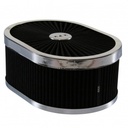 Oval Extraflow Chrome Edge Black Air Cleaner 12"x 4" Holley Edelbrock Quadrajet
