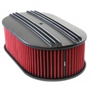 Oval Black Dual Centre Finned Air Cleaner 15" x 4" Holley Edelbrock Quadrajet