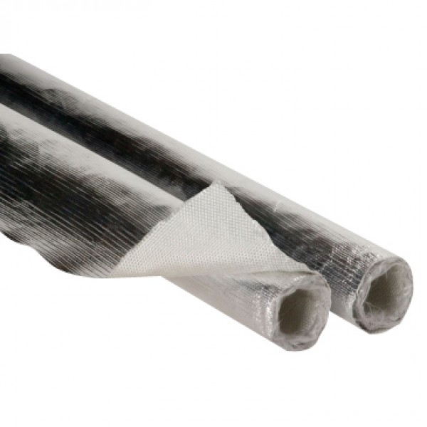 Heat Shield Mat 475mm x 1m Aluminised Fibreglass with adhesive Rated 590C