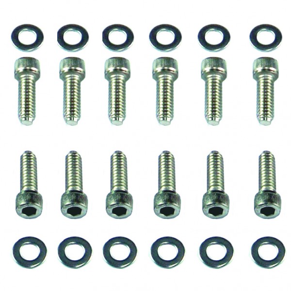 Valve Cover Bolts Ford 6 Crossflow Chrome Socket Head suit Steel Covers-Set