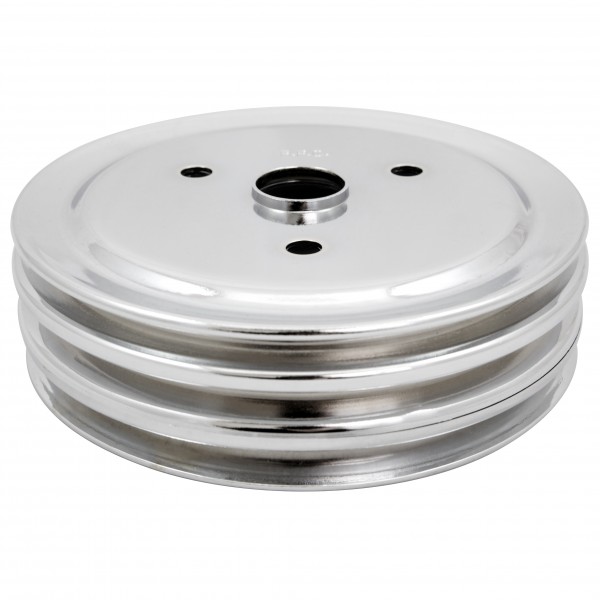 Pulley Crankshaft Triple Groove Swp Chromed Steel Small Block Chevrolet 265-400