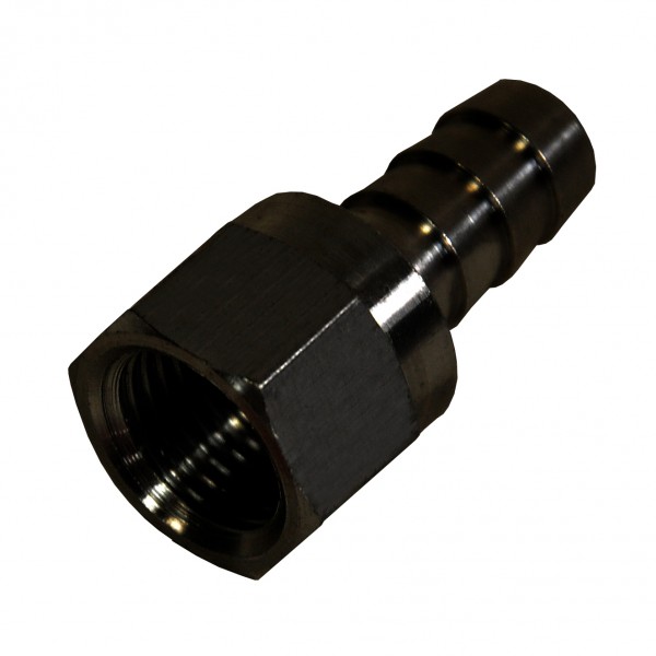 Straight Hose Fitting -6AN Female Swivel Thread x 3/8 Barb Hose Tail End