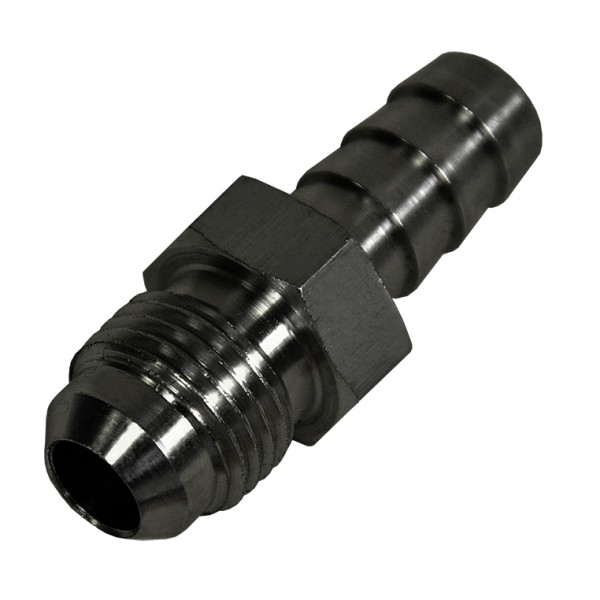Straight Hose Fitting -6AN Male Thread x 3/8 Barb Hose Tail End