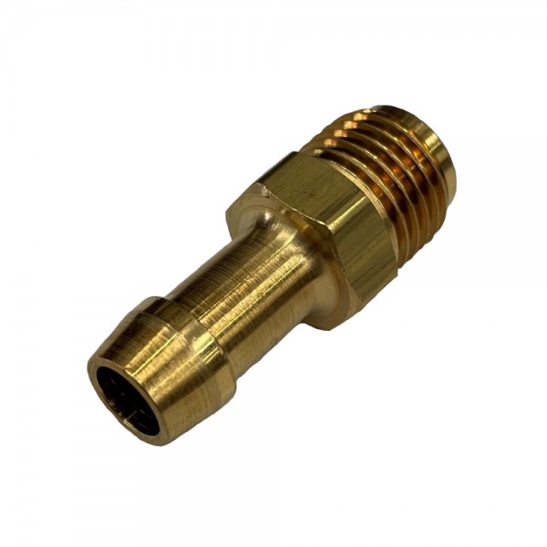 Brass Inv Male Tail 5/16" Hose to 1/2" - 20 UNF Thread suit 5/16" Tube