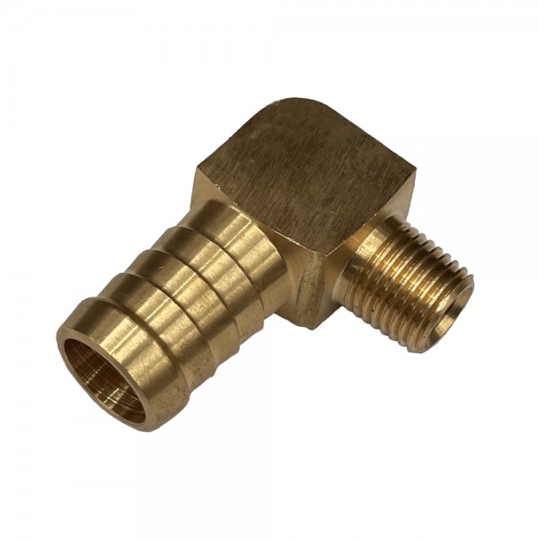 Brass Male Elbow Tail Fitting 5/8" (15.9mm) Hose Tube End to X 1/2" (21mm) BSP