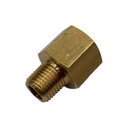 Brass Reducing Hex Adaptor 3/8" (15mm) Female to 1/4" (13.2mm) Male BSP Thread