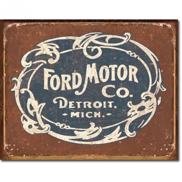 Ford Motor Company Detroit Michigan Metal Sign Reproduction 41cm x 32cm