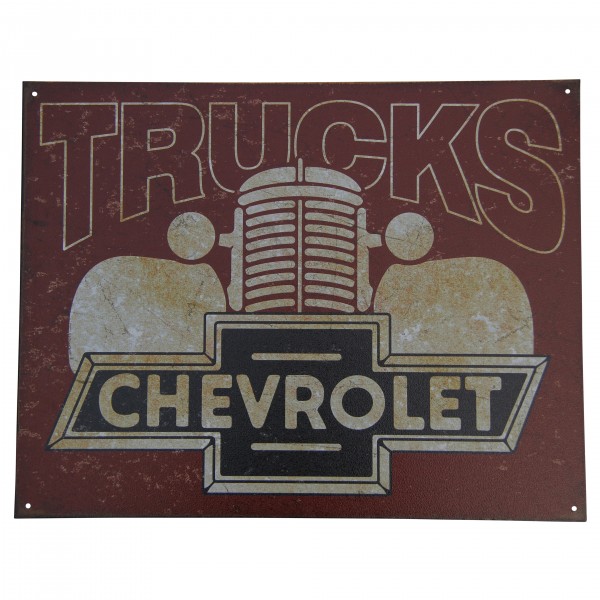Chevrolet Trucks 40's era Metal Sign Reproduction 41cm x 32cm