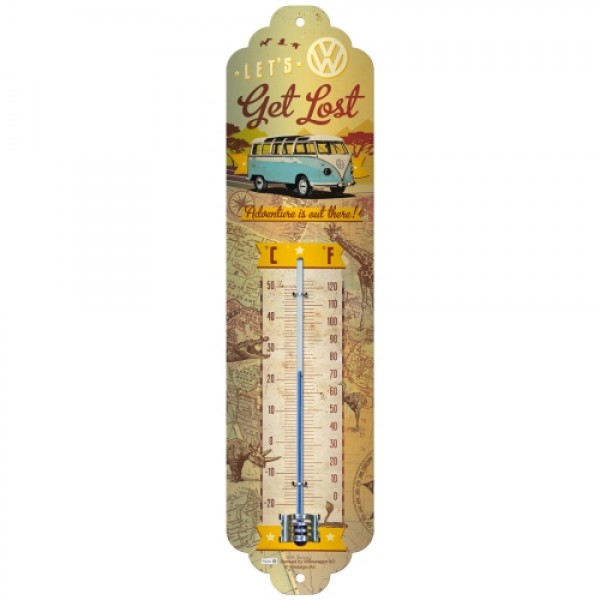 Thermometer VW Bulli/Kombi C+F Get Lost  6.5cm x 28cm In Hang Sell