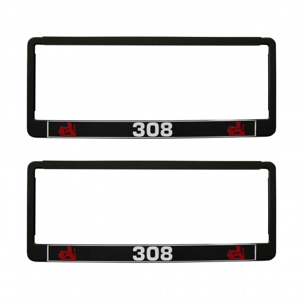 PAIR 308 Polymer Number Plate Frames. Suits 6 Digit Number Plates