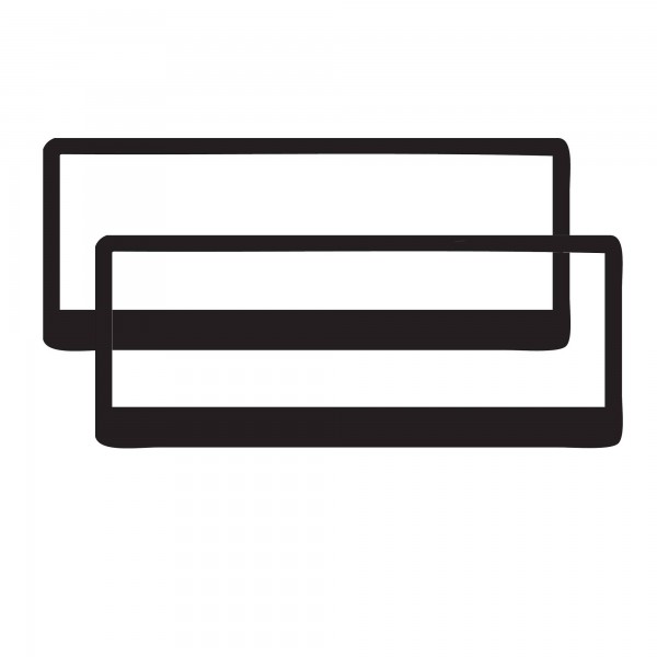 PAIR Black Polymer Number Plate Frames. Suits 6 Digit Number Plates