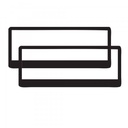 PAIR Black Polymer Number Plate Frames. Suits 6 Digit Number Plates