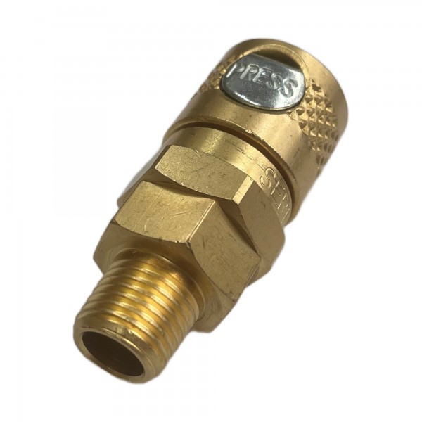 Brass Quick-Connect 310 Series Male Coupling Fitting 1/4" (13.2mm) Male BSPT Thread