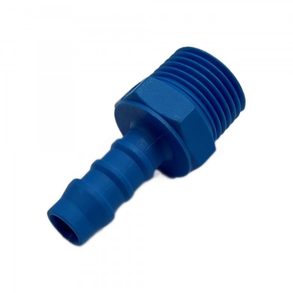 Nylon Plastic Male Tail Fitting 3/8" (9.5mm) Hose Tube End to 1/2" (21mm) Male BSP Thread