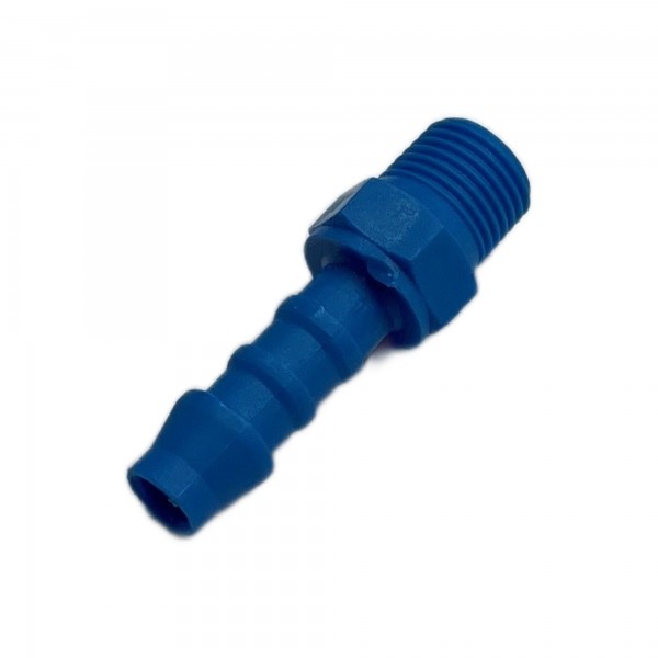 Nylon Plastic Male Tail Fitting 1/4" (6.3mm) Hose Tube End to 1/8" (9.7mm) Male BSP Thread