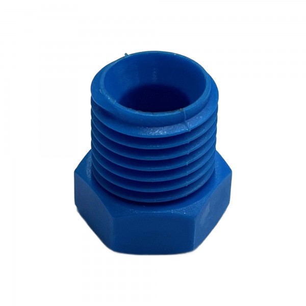 Nylon Plastic External Hex Plug 1/4" (13.2mm) Male BSP Thread