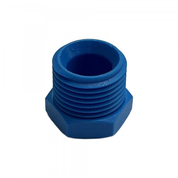 Nylon Plastic External Hex Plug 3/8" (16.7mm) Male BSP Thread