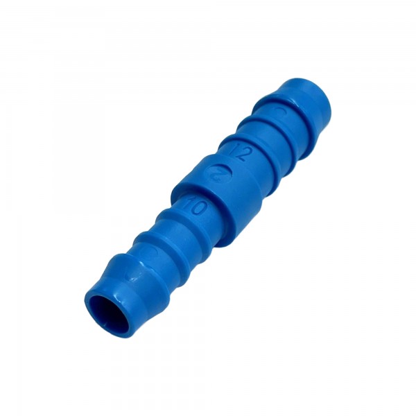 Nylon Plastic Straight Reducing Joiner 1/2" (12.7mm) to 3/8" (9.5mm) Hose Tube End