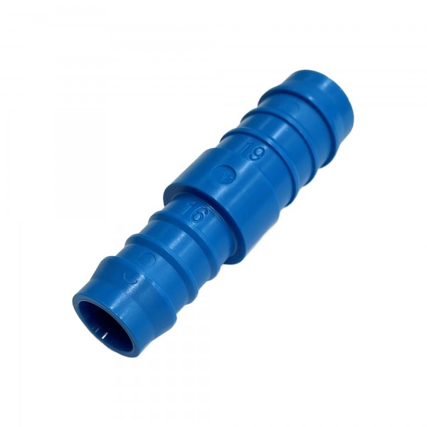 Nylon Plastic Straight Reducing Joiner 3/4" (19.1mm) to 5/8" (15.9mm) Hose Tube End