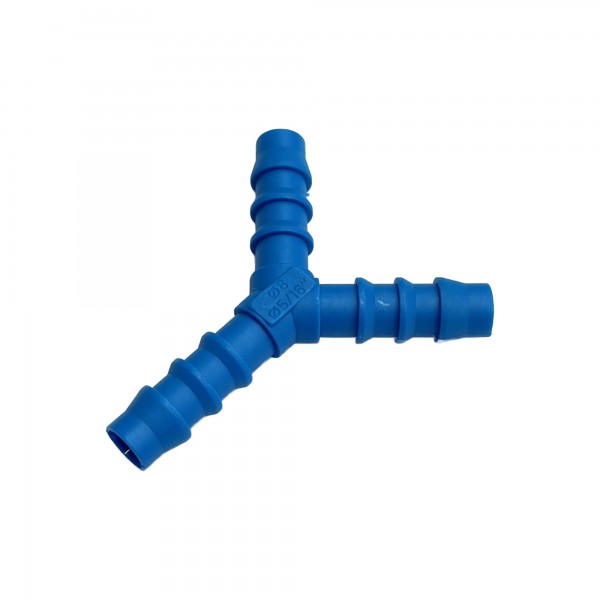 Nylon Plastic 3-Way Y Shape Tail Piece 5/16" (7.9mm) Barbed Hose Tube Ends