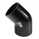 Silicone Hose Black 45 Deg Elbow 70mm (2.75") ID, 50mm Leg Length