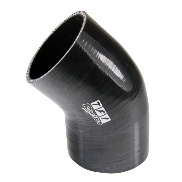 Silicone Hose Black 45 Deg Elbow 76mm (3") ID, 50mm Leg Length