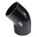 Silicone Hose Black 45 Deg Elbow 95mm (3.75") ID, 50mm Leg Length