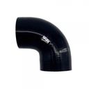Silicone Hose Black 90 Deg Elbow 83mm (3.25") ID, 50mm Leg Length