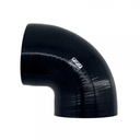 Silicone Hose Black 90 Deg Elbow 89mm (3.5") ID, 50mm Leg Length